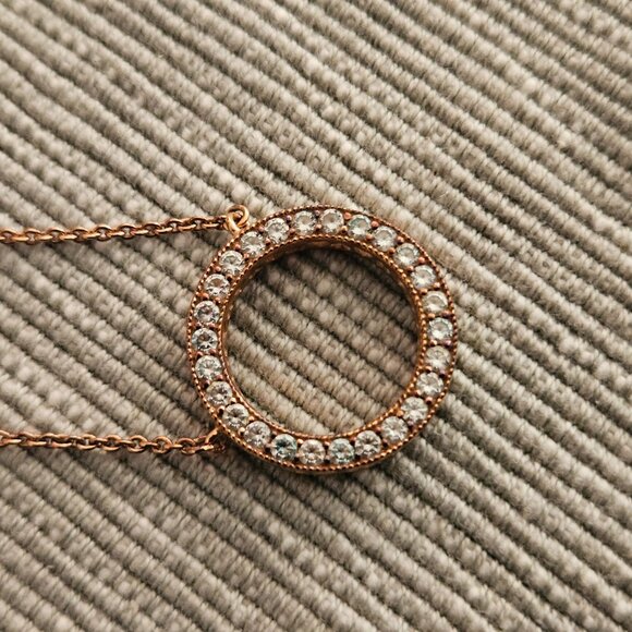 Pandora Logo Pavé Circle Collier Necklace - Picture 7 of 11